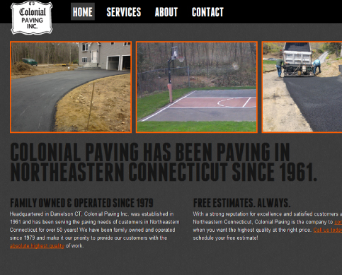 Colonial Paving | Website design and development.