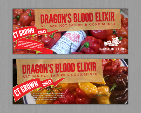 Dragon's Blood Elixir | Point of sale display toppers.