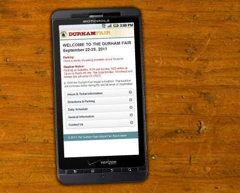Durham Fair | Mobile site.