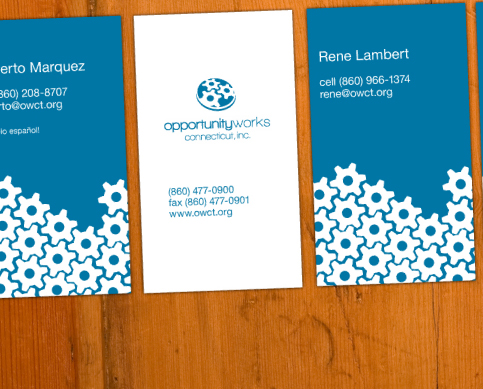 Opportunity Works, CT | Business card design.