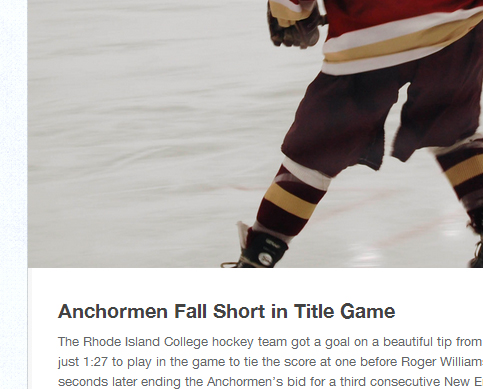 RIC Hockey | Website design.