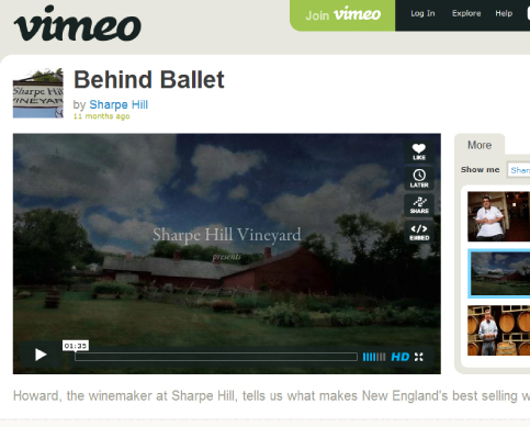 Sharpe Hill Vineyard | Design and production of video.