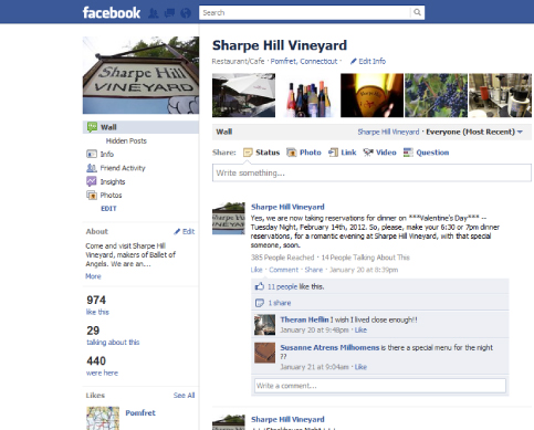 Sharpe Hill Vineyard | Social media consultation.